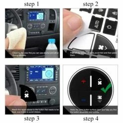 Coupon ???? AC Panel Decals Radio Button Repair Decal Set Fix Ruined Faded AC Controls AC Dash Button Sticker Repair Kit For GM Buick Enclave Chevrolet Avalanche Silverado Suburban Tahoe GMC Sierra Yukon Yukon XL Saturn Outlook Ect ???? -Car Seat Covers shop 510yaw36HOL