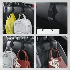 Cheap ???? Adjustable Car Seat Headrest Hook, Flymic Universal Car Storage Headrest Hanger Holder Hooks Organizer, Vehicle Strong And Durable Backseat Hanger Interior Accessories For ???? Handbag Purse ???? Coat 4 Pack Black ???? -Car Seat Covers shop 5111rgRFIFL