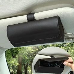 Hot Sale ???? Accmor ???? Sunglasses Holder For Car Sun Visor, Universal Auto Eyeglasses Organizer Box, Vehicle Visor Accessories Glasses Protective Storage Case With Hidden Magnetic Closure For ???? Woman Man Grey ????