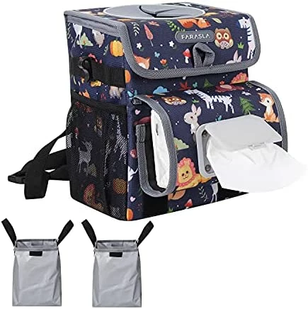 New ⌛ All-in-One Car Trash Can With 2 Removable Leakproof Interior Liners, Adjustable Tissue Holder & Straps Orange ⌛ 6 New ⌛ All-in-One Car Trash Can With 2 Removable Leakproof Interior Liners, Adjustable Tissue Holder & Straps Orange ⌛ - Image 4