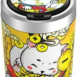 Outlet ???? Creative Printing Car Ashtray With Lid And LED Indicator Detachable Portable Ashtray Multifunctional Smokeless Ashtray For Vehicles Cup Holder Car Accessories Or Home Office Bedroom Use Blue ???? -Car Seat Covers shop 5121AxVQkqL. AC