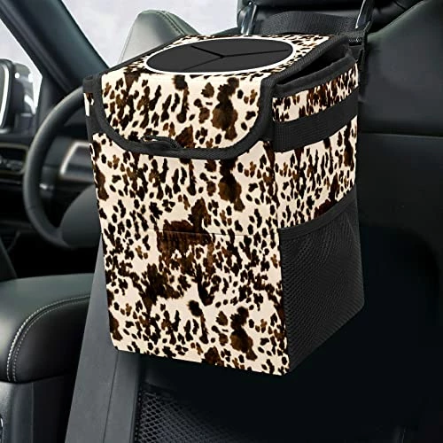 Flash Sale ???? Black And White Cow Print Car Trash Can With Lid Collapsible Reusable Waterproof Car Garage Bag,Automotive Garbage Can,Car Accessories Interior Car Organizer ???? 14 Flash Sale ???? Black And White Cow Print Car Trash Can With Lid Collapsible Reusable Waterproof Car Garage Bag,Automotive Garbage Can,Car Accessories Interior Car Organizer ???? - Image 12