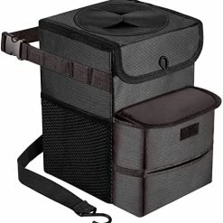 Promo ❤️ Car Trash Can Foldable Garbage Bin Leakproof 3 Gallons Purple ???? -Car Seat Covers shop 512TMpPvUML. AC