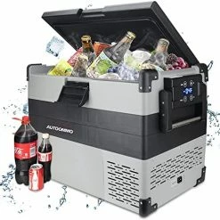 Buy ???? 12 Volt Refrigerator 55 Quarts Car Refrigerator (-4℉~50℉), Portable Car Freezer Fridge With 12/24V DC 100/240V AC Adapter For Camping Travel And Truck RV SUV Van Boat Home Use Black-grey ???? -Car Seat Covers shop 512g CjhTL. AC