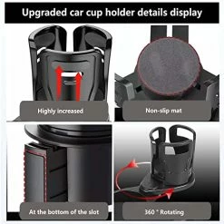 Hot Sale ???? Dual Cup Holder Expander For Car, 2 In 1 Multifunctional Car Cup Holder Expander With Adjustable Base All Purpose For 20 Oz Bottles Cups Drinks Snacks Compatible With Most Cars … ✨ -Car Seat Covers shop 512p0ohVFRL