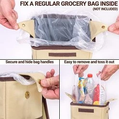 Best reviews of ???? Car Trash Can With Lid And Detachable Lining | Waterproof, Foldable, Console Or Seat Hanging (2 Gal, Beige) ???? -Car Seat Covers shop 512wJzVMeFL