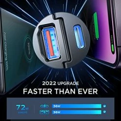 Budget ⭐ USB C Car Charger, Dual 36W Super Fast USB C Car Charger Fast Charging, Compact Cigarette Lighter USB Car Charger, PD36W & QC3.0 Compatible With IPhone 14 13 12 Pro Max, Samsung S22, IPad Pro Black ???? 12 Budget ⭐ USB C Car Charger, Dual 36W Super Fast USB C Car Charger Fast Charging, Compact Cigarette Lighter USB Car Charger, PD36W & QC3.0 Compatible With IPhone 14 13 12 Pro Max, Samsung S22, IPad Pro Black ???? -Car Seat Covers shop 513ABga46XL