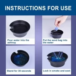 Discount ???? 30pcs Disposable Ashtrays For Car With Ash Absorbing Sand - Reduce Ash Raising - Fast Extinguishing (white) ????