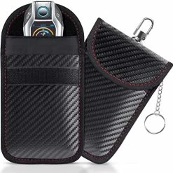 Wholesale ⭐ Lanpard Faraday Bag For Key Fob(2 Pack), Faraday Cage Protector, Car RFID Signal Blocking Key Fob Protector, Double-Layers Of Shielding Carbon Fiber Material Anti-Theft Faraday Pouch ???? -Car Seat Covers shop 513Vmnd8BPL. AC