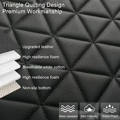 Best reviews of ???? 1 Pair Luxury Faux Leather Car Seat Covers Front Bottom Seat Cushions Covers, Anti-Slip And Wrap Around The Bottom, Fit 95% Of Vehicles - Black B-diamond-b ⌛ -Car Seat Covers shop 513iHTdN7bL 1