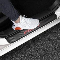 Buy ⌛ LEXLEY For 2006-2023 CRV CR-V Carbon Fiber Style Leather Door Sill Protector Anti-Dirty Scuff Plate Cover Guard Sills Protector Trim,Welcome Pedal Protect 4PCS -SLIVER Red ⭐ -Car Seat Covers shop 513kjX9KR0L. AC