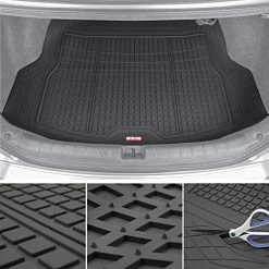 Promo ✔️ FlexTough Advanced Black Rubber Car Floor Mats With Cargo Liner Full Set - Front & Rear Combo Trim To Fit Floor Mats For Cars Truck Van SUV, All Weather Automotive Floor Liners ⭐ -Car Seat Covers shop 513oNeZ0dyL 1