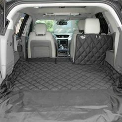 Flash Sale ???? SUV Cargo Liner For Fold Down Seats - Heavy Duty - 60/40 Split And Armrest Pass-Through Compatible - USA Based Company (Large, Black) ????