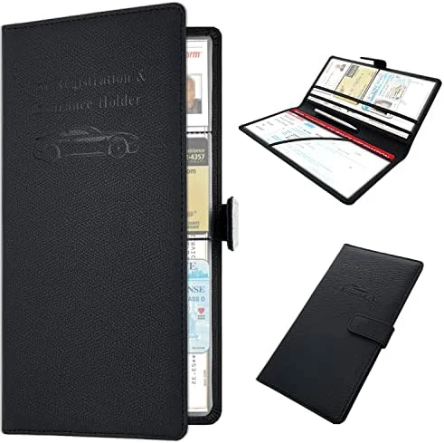 Cheapest ???? Car Registration And Insurance Holder, Leather Glove Box Organizer Cool Car Accessories, Car Document Holder For Cards, Driver's License And Essential Document, Black Glitte ???? 9 Cheapest ???? Car Registration And Insurance Holder, Leather Glove Box Organizer Cool Car Accessories, Car Document Holder For Cards, Driver's License And Essential Document, Black Glitte ???? - Image 7