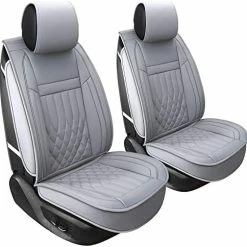 Best deal ⌛ 5pcs Car Seat Covers Full Set With Waterproof Leather,Airbag Compatible Automotive Vehicle Cushion Cover Universal Fit For Most Cars (Black) 5 Pcs Full Set/black-whit ✨ -Car Seat Covers shop 514OLZeaO0L. AC