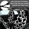 Brand new ???? 15 PCS Cow Print Car Seat Cover Set,Steering Wheel Cover Center Console Armrest Pad Headrest Seat Belt Cover Handbrake Gear Cover Keychain Coasters Full Set Cow Print For Car SUV ???? -Car Seat Covers shop 514ScIBkFYL