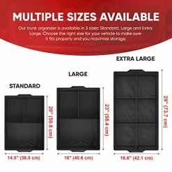 Promo ❤️ Car Trunk Organizer, Car Storage Organizer, Collapsible Multi Compartment Car Organizer, SUV Trunk Organizer, Non Slip Bottom, Adjustable Securing Straps, Foldable Cover (Black, Standard Size) ???? 18 Promo ❤️ Car Trunk Organizer, Car Storage Organizer, Collapsible Multi Compartment Car Organizer, SUV Trunk Organizer, Non Slip Bottom, Adjustable Securing Straps, Foldable Cover (Black, Standard Size) ???? -Car Seat Covers shop 5158ZX7NPBL