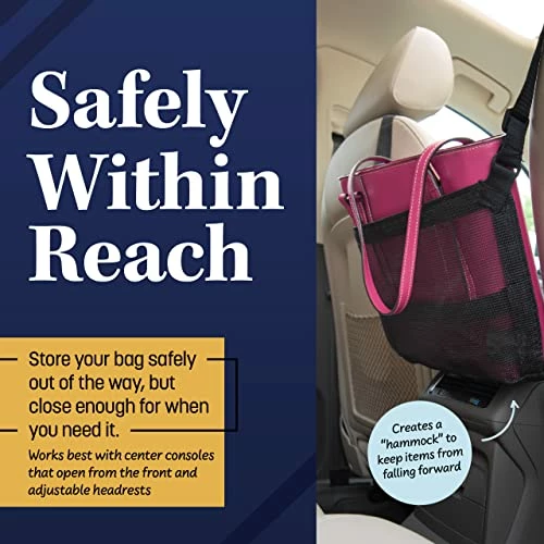 Best Pirce ⌛ Ar Cache Purse Holder For Car - Net Pocket ???? Handbag Holder - Car Storage Organizer Between Front Seats - Car Accessories, Automotive Consoles & Organizers - Gifts For ???? Women And Men - Black ???? 5 Best Pirce ⌛ Ar Cache Purse Holder For Car - Net Pocket ???? Handbag Holder - Car Storage Organizer Between Front Seats - Car Accessories, Automotive Consoles & Organizers - Gifts For ???? Women And Men - Black ???? - Image 3