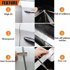 Brand new ⌛ Anti-Scratch Anti-Collision Adhesive Strip Car Door Edge Guard Protector Strip Car Door Scuff Plate Protectors Transparent Invisible Tape For Rear Bumper/Door(33Ft X 2In) ????