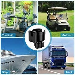 Hot Sale ???? 2-in-1 Car Cup Holder Expander Adapter With Adjustable Base, Car Cup Holder Expander Organizer With Phone Holder, Fits Hydro Flask, Yeti, Nalgene, Large 32/40 Oz Drinks Bottles,Black ???? -Car Seat Covers shop 5164JCImLXL