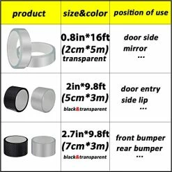 Coupon ???? Car Door Entry Guards Scratch Cover Protector Paint Threshold Guard,Front Rear Door Entry Sill Guard Scuff Plate For Most Cars,2.7in9.8ft(7cm*3m) Transparent ???? -Car Seat Covers shop 516EMVbMoFL