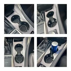 Promo ???? Car Cup Holder Coaster, 2 Pack Universal Auto Anti Slip Cup Holder Insert Coaster, Bling Crystal Rhinestone Car Interior Accessories-Black ???? -Car Seat Covers shop 516bMGYoxZS