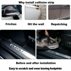 Promo ???? SINGARO Car Door Sill Protector, Trunk Bumper Anti-Scratch Rubber Strip Waterproof Strip, Car Exterior Accessories, Clear (2inx33ft) ???? -Car Seat Covers shop 516cwCJnwcL