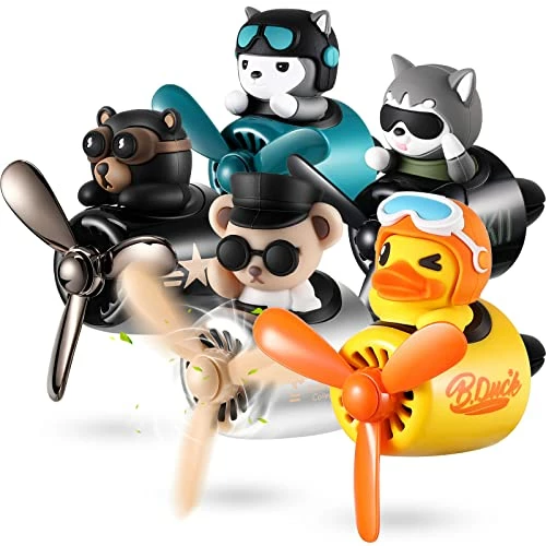 Budget ???? 5 Pcs Car Air Fresheners Cartoon Bear Pilot Cute Diffuser Rotating Propeller Vent Accessories Ornament Outlet Yellow Duck Fan Smell Clips For Perfume Automotive Decoration ❤️ 3 Budget ???? 5 Pcs Car Air Fresheners Cartoon Bear Pilot Cute Diffuser Rotating Propeller Vent Accessories Ornament Outlet Yellow Duck Fan Smell Clips For Perfume Automotive Decoration ❤️