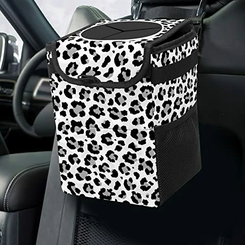 Flash Sale ???? Black And White Cow Print Car Trash Can With Lid Collapsible Reusable Waterproof Car Garage Bag,Automotive Garbage Can,Car Accessories Interior Car Organizer ???? 13 Flash Sale ???? Black And White Cow Print Car Trash Can With Lid Collapsible Reusable Waterproof Car Garage Bag,Automotive Garbage Can,Car Accessories Interior Car Organizer ???? - Image 11