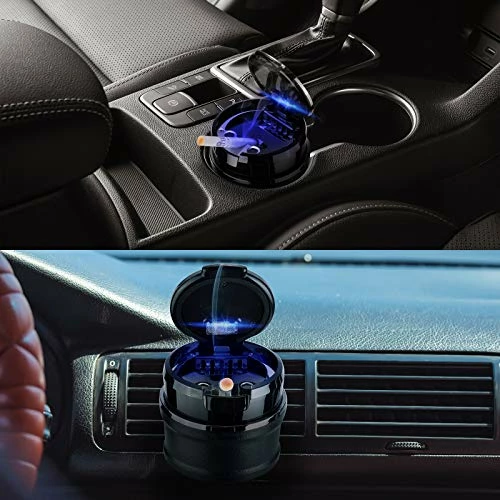Budget ???? Car Ashtray With Lid Easy Clean Up Detachable Auto Ashtray LED For Most Car/ Air Vent Cup Holder Home Office ???? 5 Budget ???? Car Ashtray With Lid Easy Clean Up Detachable Auto Ashtray LED For Most Car/ Air Vent Cup Holder Home Office ???? - Image 3