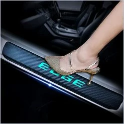 New ✨ Kaiweiqin 4Pcs Car Door Sill Scuff Plate Cover For Ford Escape Welcome Pedal Protection Car Carbon Fiber Sticker Threshold Door Entry Guard Decorative Pink ???? -Car Seat Covers shop 517TiZpc8qL. AC