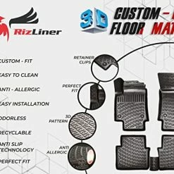 Best Sale ???? Custom Fit Floor Mats Compatible With Hyundai Elantra 2017 - 2020 3D Laser Measured 1st & 2nd Row Floor Liners All Weather Odorless Non-Slip TPE Car Mats (Front & Rear, Black) ???? 21 Best Sale ???? Custom Fit Floor Mats Compatible With Hyundai Elantra 2017 - 2020 3D Laser Measured 1st & 2nd Row Floor Liners All Weather Odorless Non-Slip TPE Car Mats (Front & Rear, Black) ???? -Car Seat Covers shop 517WD9BCwAL