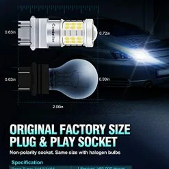 Best reviews of ???? 3157 LED Bulb White 6000K, 3056 3156 3057 4157 T25 Led Bulb With Projector Replacement For Led Reverse Lights Turn Signal Bulb Brake Light Bulb Tail Light Bulb Parking Light Bulb, Pack Of 2 ???? -Car Seat Covers shop 517rN5GCILL