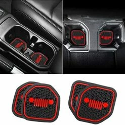 Best Sale ???? Auovo Auto Cup Holder Inserts Coaster Fit For 2018 -2022 Wrangler JL JLU 2020-2022 Gladiator JT Cup Mat Pad Interior Decoration Accessories (4 Pcs Kit) (Red, For Deep Rear Cup Holders) ???? 25 Best Sale ???? Auovo Auto Cup Holder Inserts Coaster Fit For 2018 -2022 Wrangler JL JLU 2020-2022 Gladiator JT Cup Mat Pad Interior Decoration Accessories (4 Pcs Kit) (Red, For Deep Rear Cup Holders) ???? -Car Seat Covers shop 5181vVmbNJL. AC