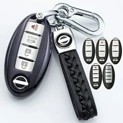 Top 10 ???? Compatible With Nissan Key Fob Cover With Leather Keychain Soft TPU 360 Degree Protection Key Case For Altima Maxima Rogue Armada Pathfinder Smart Key 3 4 5-Button,Red ⭐ -Car Seat Covers shop 518CcfQywL. AC