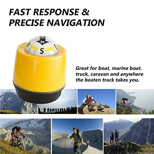 Brand new ???? Compass For Car Dashboard Portable Compass Ball, Dashboard Stand Compass With Adhesive Tape For Cars Travelling Hiking Camping Outdoor,Yellow ❤️ 4 Brand new ???? Compass For Car Dashboard Portable Compass Ball, Dashboard Stand Compass With Adhesive Tape For Cars Travelling Hiking Camping Outdoor,Yellow ❤️ - Image 2