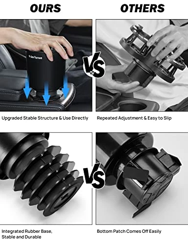 Top 10 ❤️ Upgraded Car Cup Holder Expander With Offset Base, Compatible With YETI, Hydro Flask, Large Cup Holder Expander For Car Hold 18-40 Oz Bottles And Mugs, Other Bottles In 3.4"-3.8" Black ???? 5 Top 10 ❤️ Upgraded Car Cup Holder Expander With Offset Base, Compatible With YETI, Hydro Flask, Large Cup Holder Expander For Car Hold 18-40 Oz Bottles And Mugs, Other Bottles In 3.4"-3.8" Black ???? - Image 3