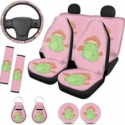 Budget ⭐ Western Seat Cover Full Set Car Accessories 11-pcs Aztec Horse Car Seat Cover With Steering Wheel Cover,Front And Rear Bench Seat Cover For Truck,Seat Belt Shoulder Pad,Keychain,Car Coasters ???? -Car Seat Covers shop 518vlNIz9HL. AC