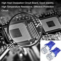 Best Sale ???? Cciyu (10) T10 5-5050-SMD PC194 Blue LED Bulb Instrument Panel Cluster Dash Light Twist Lock Socket ???? -Car Seat Covers shop 519L6ecfnQL