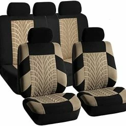 Cheapest ✨ Car Seat Covers Full Set Gray Premium Cloth - Universal Fit, Automotive Seat Cover, Low Back Front Seat Covers, Airbag Compatible, Split Bench Rear Seat, Washable Seat Cover For SUV, Sedan Red Full Set ???? -Car Seat Covers shop 519Nt1y iYL. AC