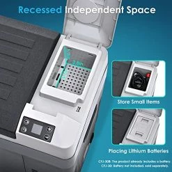 New ???? 12 Volt Refrigerator, 32 Quart Portable Freezer, Dual Zone Car Fridge, -7.6℉~50℉ Electric Compressor Cooler With 12/24V DC & 100-240V AC For Camping, Vehicles, Travel, RV, Truck, Outdoor ???? -Car Seat Covers shop 519l6SIEIdL