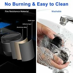 Best deal ⭐ Car Ashtray, Detachable Portable Ashtray With Blue LED Light And Lid, Stainless Cigarette Ashtray For Vehicles Cup Holder Car Accessories Or Indoor Outdoor Travel Use (Mini Size, Black) Gr ???? -Car Seat Covers shop 519vcE1JhdL