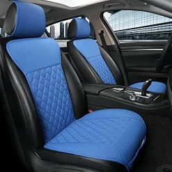 Top 10 ???? 1 Pair Car Seat Covers, Luxury Car Protectors, Universal Anti-Slip Driver Seat Cover With Backrest,Diamond Pattern (Black) Diamond Pattern - Blu ???? -Car Seat Covers shop 51A12epb4vL. AC