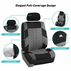 Cheapest ✨ Car Seat Covers Full Set Gray Premium Cloth - Universal Fit, Automotive Seat Cover, Low Back Front Seat Covers, Airbag Compatible, Split Bench Rear Seat, Washable Seat Cover For SUV, Sedan Red Full Set ???? -Car Seat Covers shop 51A2qdyUHZL