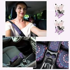 Cheap ???? 22 Pieces Mandala Car Accessories Set Purple Mandala Car Seat Cover Steering Wheel Cover Headrest Cover Seat Belt Cover Center Console Armrest Pad Handbrake Cover Gear Cover Keyring Vent ???? -Car Seat Covers shop 51A9refjvbL