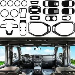 Discount ???? 23PCS Full Set Interior Decoration Trim Kit For Jeep Wrangler JL JLU Gladiator JT 2018-2022 Steering Wheel Door Handle Air Conditioning Vent Cup Holder Reading Light Headlight Switch Gear Cover (Blue) ???? 17 Discount ???? 23PCS Full Set Interior Decoration Trim Kit For Jeep Wrangler JL JLU Gladiator JT 2018-2022 Steering Wheel Door Handle Air Conditioning Vent Cup Holder Reading Light Headlight Switch Gear Cover (Blue) ???? -Car Seat Covers shop 51ANoD5t77L. AC