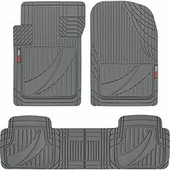 Top 10 ???? FlexTough Advanced Black Rubber Car Floor Mats - 3 Piece Front & Rear Trim To Fit Floor Mats For Cars Truck SUV, All Weather Automotive Liners With Traction Grips And Multiple Trim Lines ???? -Car Seat Covers shop 51AWbRiADnL. AC