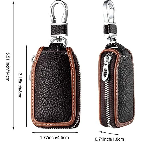 Coupon ???? 2 Pieces Leather Car Key Chain Case Holder Auto Key Fob Holder Smart Protector Cover(Brown) ⌛ 4 Coupon ???? 2 Pieces Leather Car Key Chain Case Holder Auto Key Fob Holder Smart Protector Cover(Brown) ⌛ - Image 2