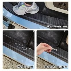 Flash Sale ⌛ 4PCS Car Door Sill Protector,Carbon Fiber Sport Threshold Anti-Scratch Sticker Door Edge Protection Decorate,Interior Accessories Self-Adhesive Anti-Scratch Waterpoor (Carbon Fiber) ???? -Car Seat Covers shop 51BG81sxczL