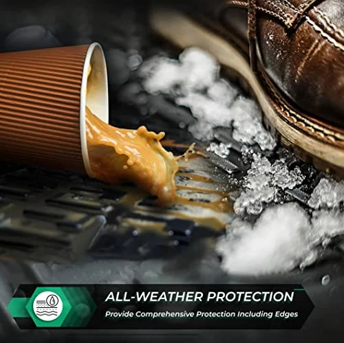 Best Sale ???? Custom Fit Floor Mats Compatible With Hyundai Elantra 2017 - 2020 3D Laser Measured 1st & 2nd Row Floor Liners All Weather Odorless Non-Slip TPE Car Mats (Front & Rear, Black) ???? 6 Best Sale ???? Custom Fit Floor Mats Compatible With Hyundai Elantra 2017 - 2020 3D Laser Measured 1st & 2nd Row Floor Liners All Weather Odorless Non-Slip TPE Car Mats (Front & Rear, Black) ???? - Image 4